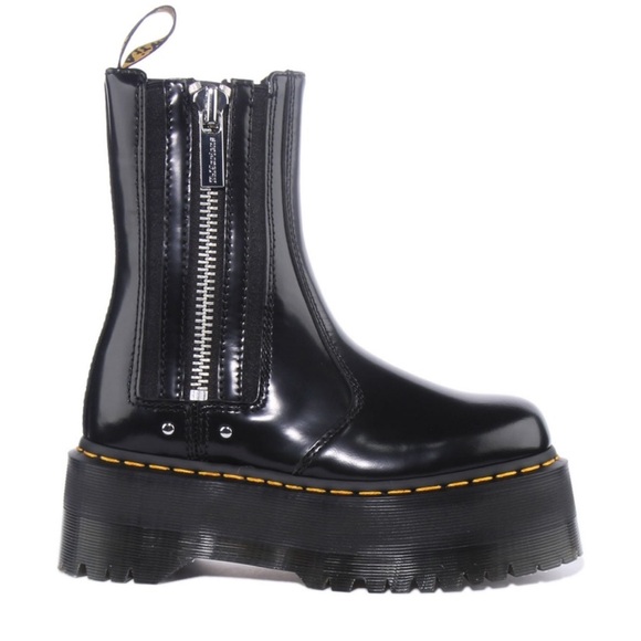 Dr. Martens 2976 Max leather platform Chelsea boots chunky lug sole goth punk 🦇 - Picture 12 of 12